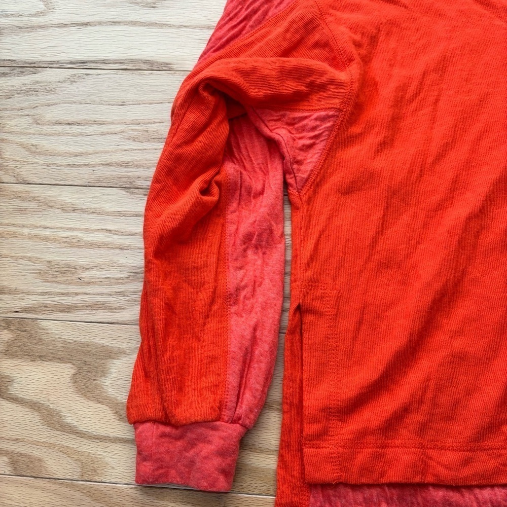 Free People Boxy Orange Henley - size XS - Picture 3 of 8